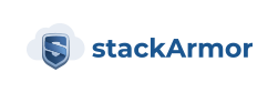 Logo of stackArm with a shield symbol.